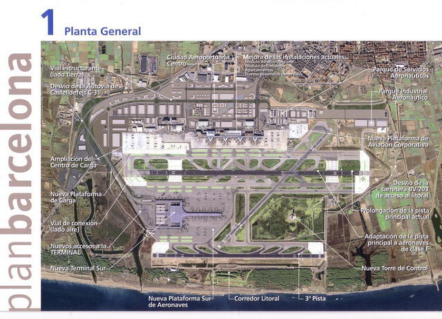 Imatge del -Pla Barcelona- de l'ampliació de l'aeroport de Barcelona-El Prat (publicada per AENA)